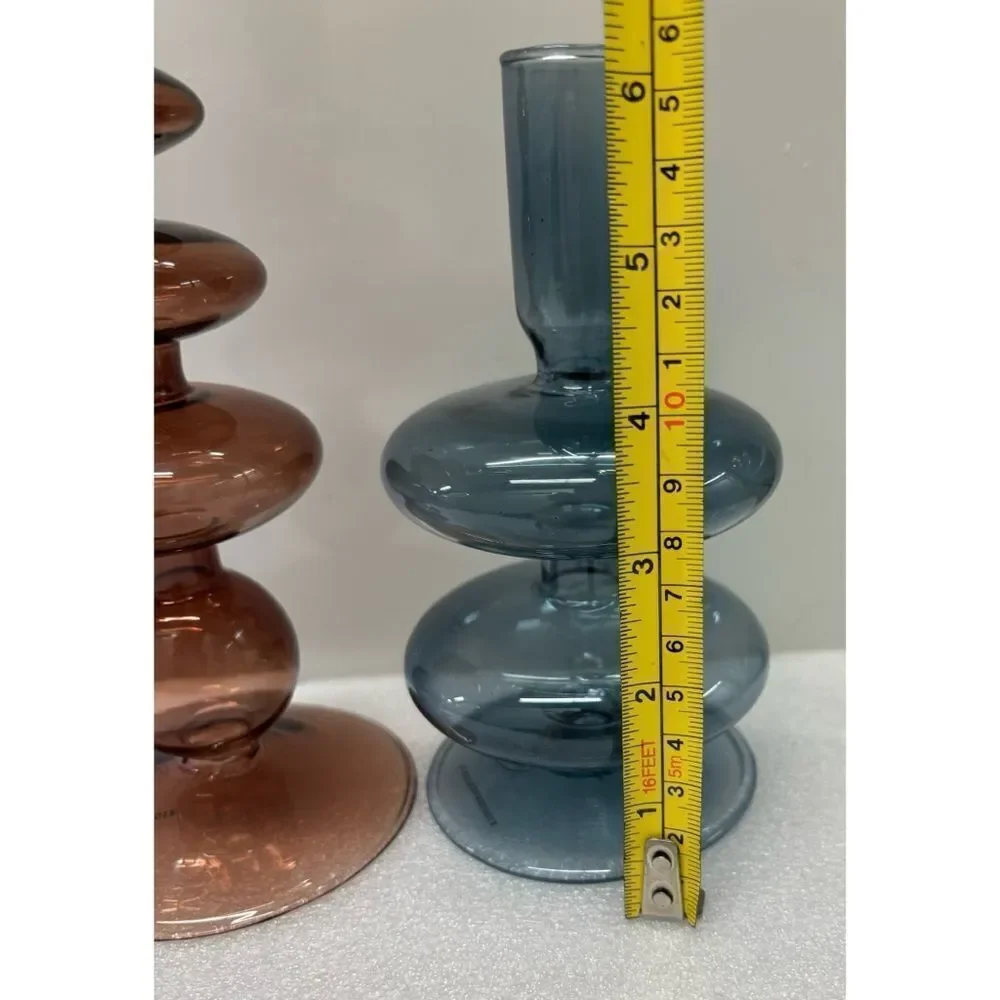 Rare Anthropology Glass Bubble Candle Holders / Set of 3 / New